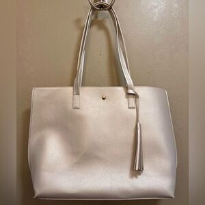 Passage Taupe Vegan Leather Tote Bag | 16x12x5 | Shoulder